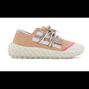 Giuseppe Zanotti Beige and Pink Sneakers